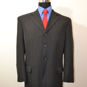 Zandello 40S Sport Coat Blazer Suit Jacket Black